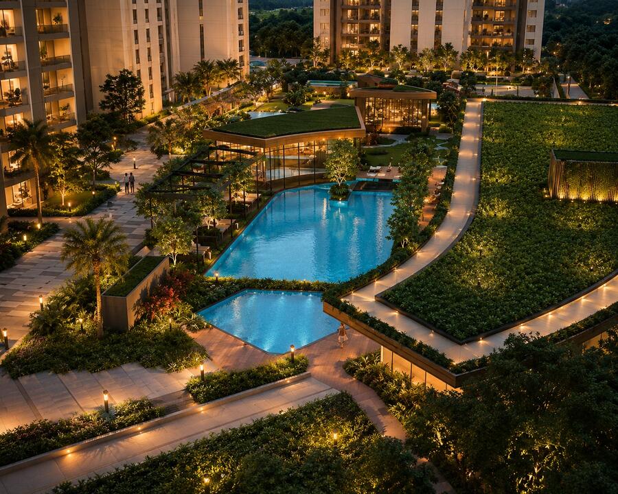 Aerial view of Godrej Samaris