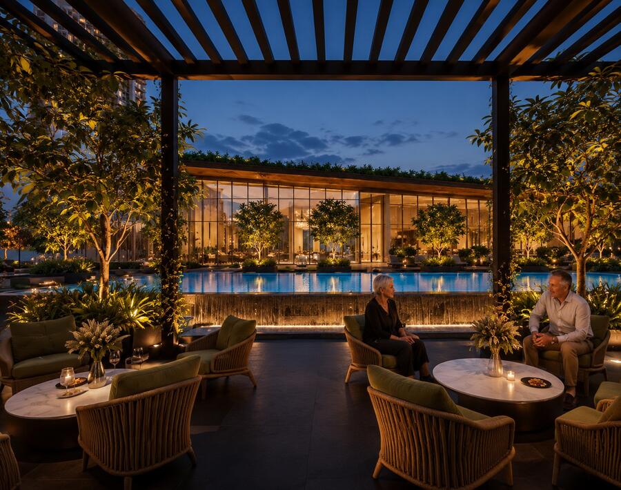 Poolside lounge